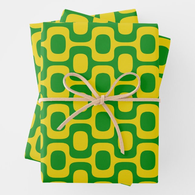 Ipanema Sidewalk Pattern, Beach Pattern, Brazil Wrapping Paper Sheets (In situ)