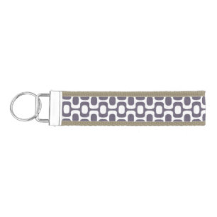 Ipanema Sidewalk Pattern, Beach Pattern, Brazil Wrist Keychain