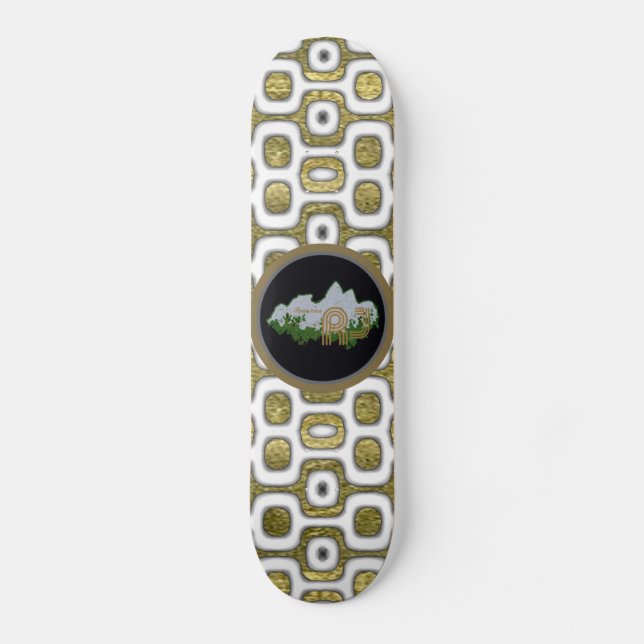 Ipanema sidewalk, rio city skateboard deck (Front)