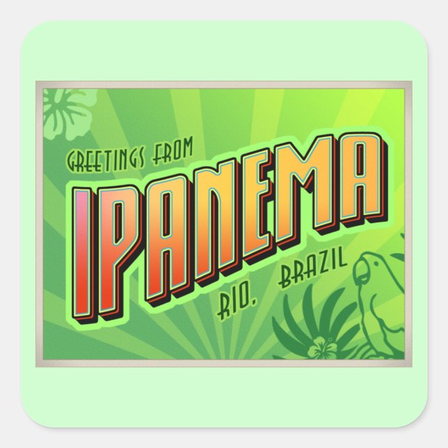 IPANEMA SQUARE STICKER (Front)
