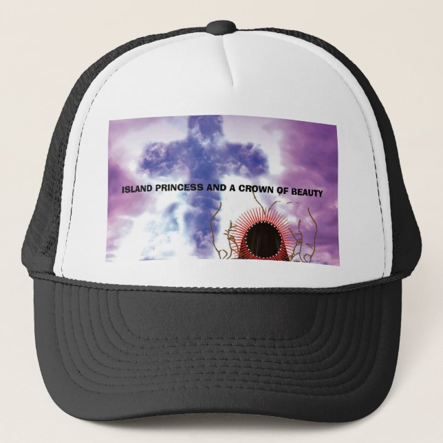 IPCB_finalcover, ISLAND PRINCESS AND A CROWN OF... Trucker Hat (Front)