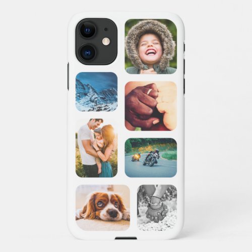 iPhone11 Photo Collage Template Rounded Phone iPhone 11 Case