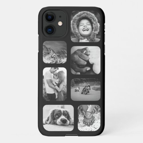 iPhone11 Photo Collage Template Rounded Phone iPhone 11 Case