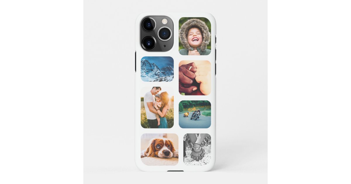 Iphone11 Pro Photo Collage Template Rounded Mobile Iphone Case Zazzle Com