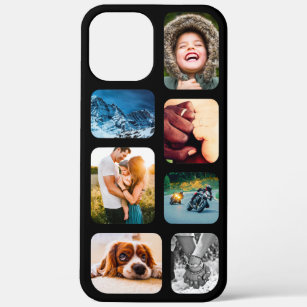 iPhone12 Max Photo Collage Template Rounded Phone iPhone 12 Pro Max Case