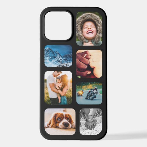 iPhone12 Photo Collage Template Rounded Phone iPhone 12 Case