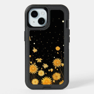 iPhone15/Samsung Defender Otterbox Case Sunflowers