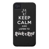 iPhone4 light Keep Calm cover... Rock 'n' Roll Case-Mate iPhone Case (Back)