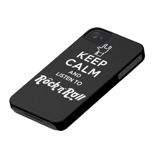 iPhone4 light Keep Calm cover... Rock 'n' Roll Case-Mate iPhone Case (Bottom)