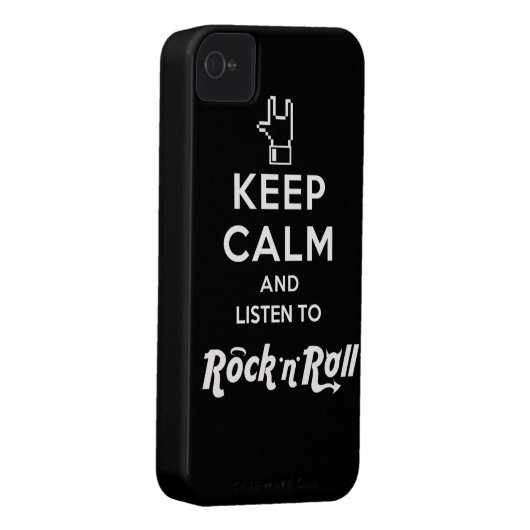 iPhone4 light Keep Calm cover... Rock 'n' Roll Case-Mate iPhone Case (Back/Right)
