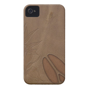 iPhone4 Masculine Deer FootPrint Leather Look iPhone 4 Case-Mate Case