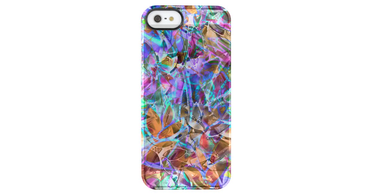 iPhone5/5s Battery Case Floral Stained Glass | Zazzle