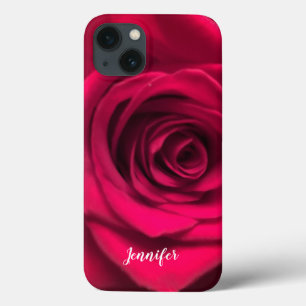 Iphone 10 X Case with Red Rose Personalized