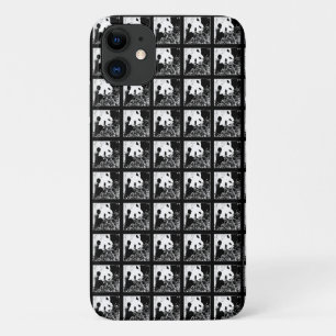 iPhone 11 Case Pop Art Giant Pandas B&W