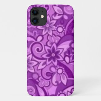 iPhone 11 & Range of Other Models Violet Floral Case-Mate iPhone Case