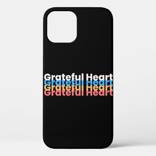 iPhone 12 Cases Black & Beige Colorful Typography  (Back)