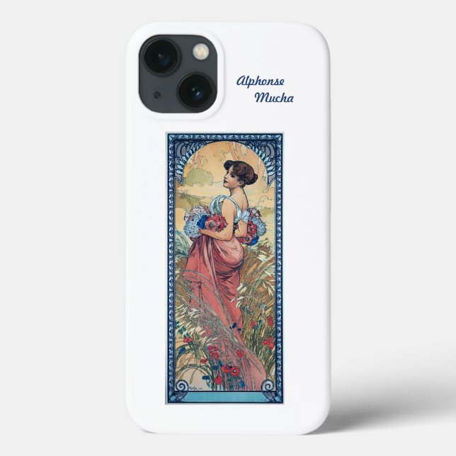 iPhone 13 case Alphonse Mucha Art Nouveau  (Back)