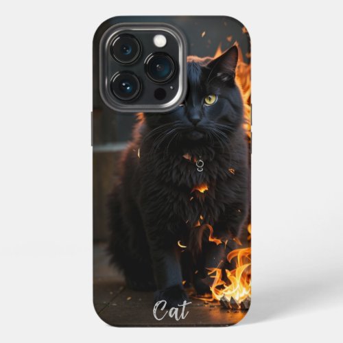 iPhone 13 case black cat who will attack you with 