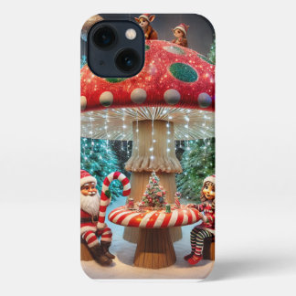 iPhone 13 Case: Christmas Mushroom Design Case