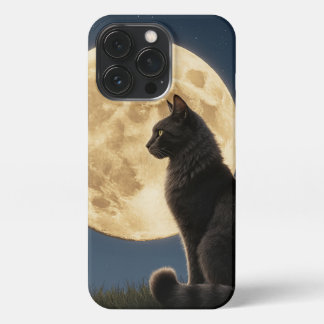 iPhone 13 Pro cat and moon phone case