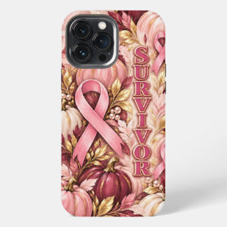 iPhone 13 Pro Max Pink Ribbons and Pumpkins Case