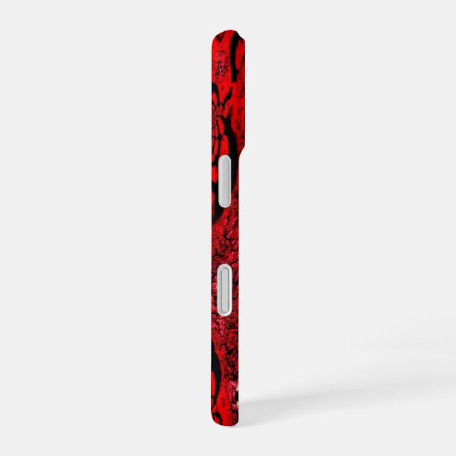 iPhone 13 Slim Case, Glossy - Red Vortex Case (Right Side)