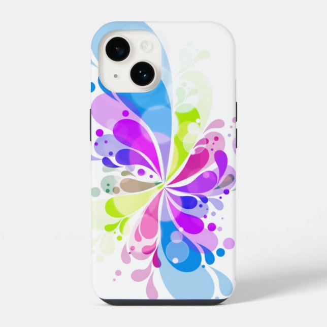 iPhone 14 Case-Colorful Splash  Case (Back)