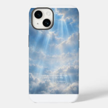 iPhone 14 Case • Luminous Clouds with Scripture