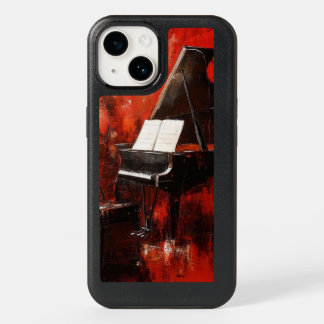 iPhone 14 Case: Piano with Red Wall