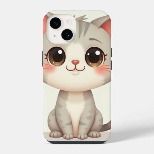 iPhone 14 Cases (a cute cat) (Back)