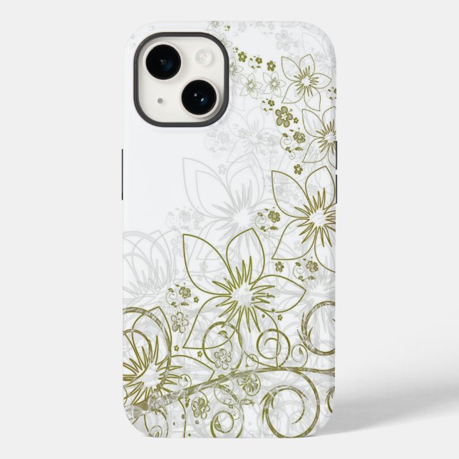 iphone 14 cases flower art (Back)