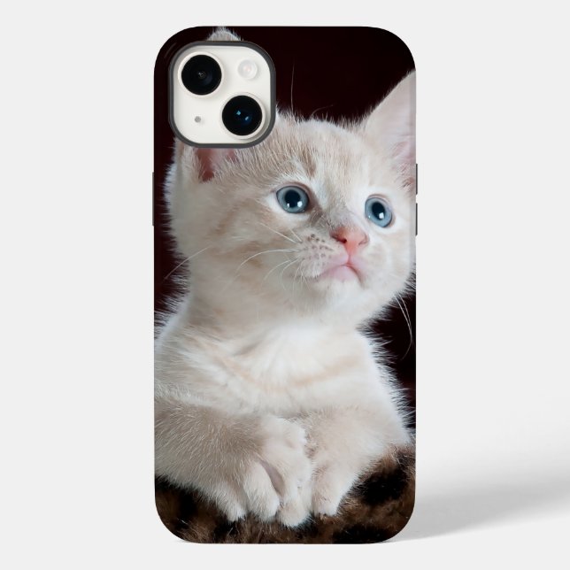 iphone 14 cases plus cat love  (Back)