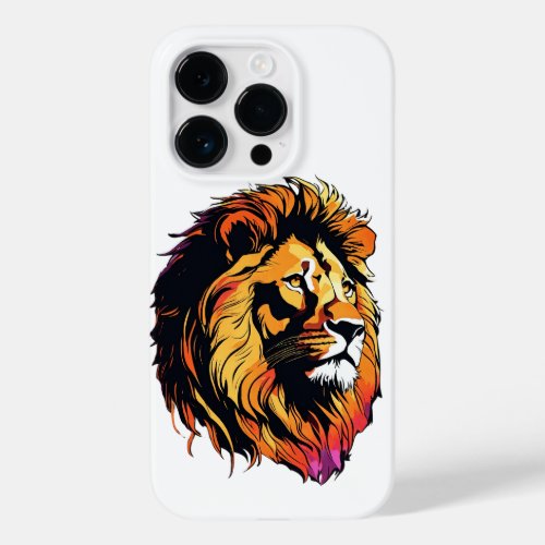 iphone 14 pro case _ with Lion Face