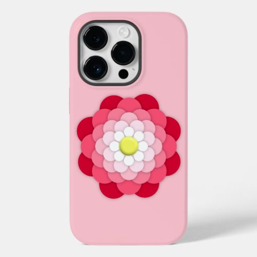 iPhone 14 Pro Cases Pink and Vintage Pattern