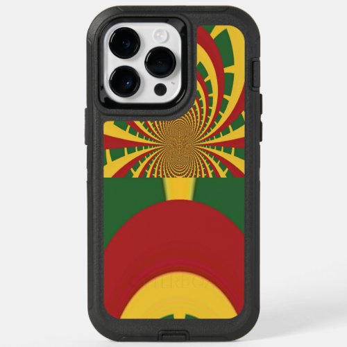 iPhone 14 Pro Max Case with Rasta Colors Red Gold