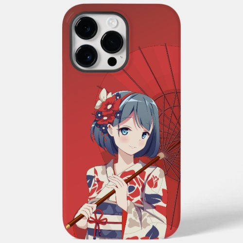 iPhone 14 Pro Max Red Anime Case Cover for Girls