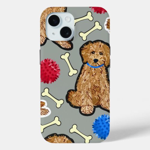 iPhone 15 case Heavy Duty Goldendoodle