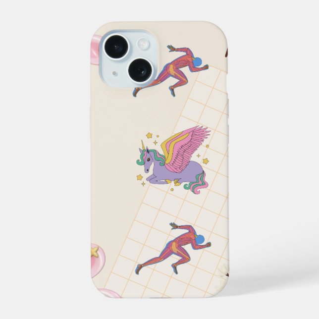 iPhone 15 Case with a unicorn (Back)
