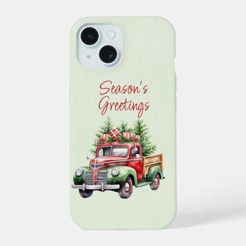 iPhone 15 Christmas Vintage Truck Case