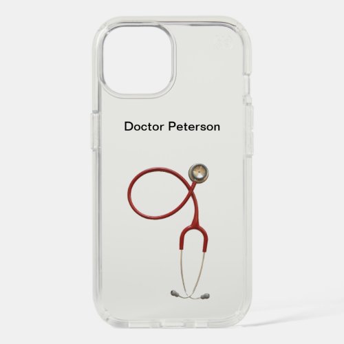 iPhone 15 Clear Case with Stethoscope for Dr