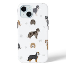 iPhone 15 heavy duty case dogs aussiedoodle