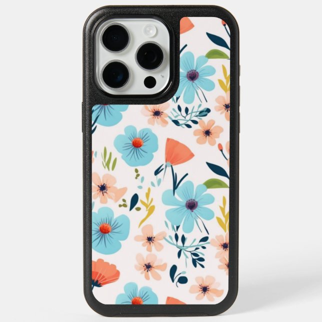 iPhone 15 Otterbox Symmetry Case Floral Design (Back)
