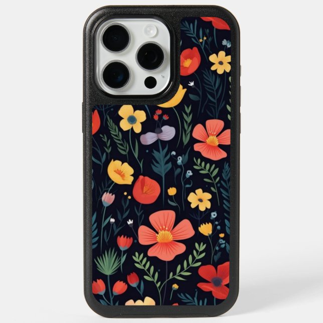 iPhone 15 Otterbox Symmetry Case Floral Design (Back)