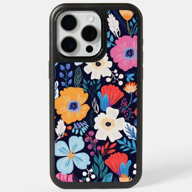 iPhone 15 Otterbox Symmetry Case Floral Design (Back)