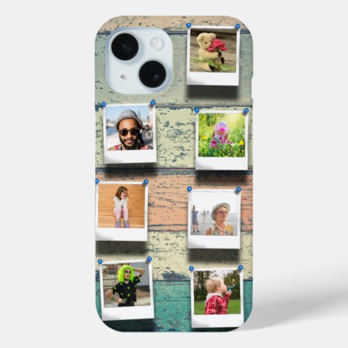 iPhone 15 Personalized 7 Photo Collage iPhone 15 Case