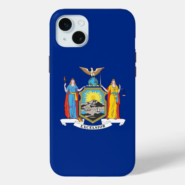 iPhone 15 Plus Case-Mate, New York State flag Case-Mate iPhone Case (Back)