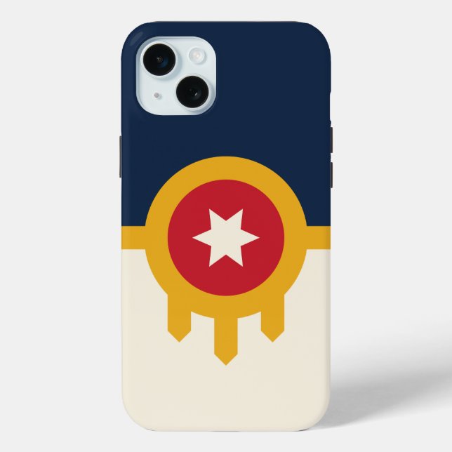 iPhone 15 Plus Case-Mate, Tulsa flag Case-Mate iPhone Case (Back)