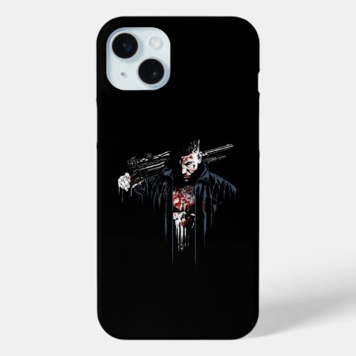  iPhone 15 Plus Case with Striking Man and Gun 