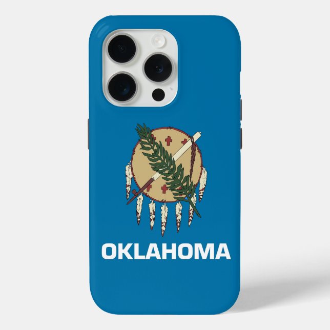 iPhone 15 Pro Case-Mate, Oklahoma flag Case-Mate iPhone Case (Back)