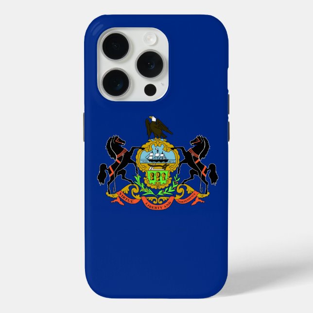 iPhone 15 Pro Case-Mate, Pennsylvania flag Case-Mate iPhone Case (Back)